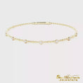 Load and play video in Gallery viewer, 14K Yellow Gold Beaded Bracelet with Round Brilliant Cut Diamonds
