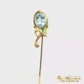 Load and play video in Gallery viewer, Vintage 14K Yellow Gold Aquamarine Pin
