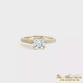 Load and play video in Gallery viewer, 14K Yellow Gold Engagement Ring with Round Brilliant Diamond
