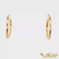 Load and play video in Gallery viewer, 14K Yellow Gold Twisted Hoop Earrings

