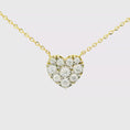 Load and play video in Gallery viewer, 14K Yellow Gold Heart-Shaped Diamond Necklace
