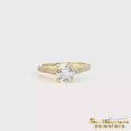 Load and play video in Gallery viewer, 14K Yellow Gold Pave Diamond Engagement Ring
