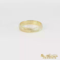 Load and play video in Gallery viewer, 14K Yellow Gold Chevron Pattern Gold Band

