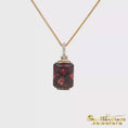 Load and play video in Gallery viewer, 14K Yellow Gold Channel Pink Tourmaline and Diamond Pendant
