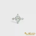 Load and play video in Gallery viewer, Platinum 3 Stone Diamond Marquise Ring

