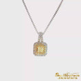 Load and play video in Gallery viewer, 14K Two-Tone Yellow Diamond Halo Pendant
