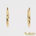 Load and play video in Gallery viewer, 14K Yellow Gold Tubular Twist Hoops
