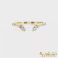 Load and play video in Gallery viewer, 14K Yellow Gold Diamond Open “V” Ring

