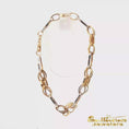 Load and play video in Gallery viewer, 14K Two-Tone Oval Link Bracelet
