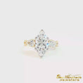 Load and play video in Gallery viewer, 14K Two-Tone Lab-Grown Marquise Diamond Twist Ring
