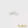 Load and play video in Gallery viewer, Sterling Silver Wavy Band Ring Swimming Up Stream Autism Awareness Collection

