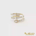 Load and play video in Gallery viewer, 18K Yellow Gold Diamond Coil Ring
