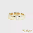 Load and play video in Gallery viewer, 14K Yellow Gold European Baguette Band
