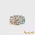 Load and play video in Gallery viewer, 14K White Gold Princess Cut Diamond Ring
