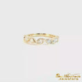 Load and play video in Gallery viewer, 14K Yellow Gold Diamond Bezel-Set Vine Ring
