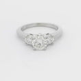Load and play video in Gallery viewer, 14k White Gold Three Stone Diamond Engagement Ring
