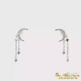 Load and play video in Gallery viewer, Sterling Silver Moon Earrings - Women of the Space Coast
