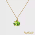Load and play video in Gallery viewer, 14K Yellow Gold Oval Peridot Pendant
