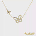 Load and play video in Gallery viewer, 10K Yellow Gold New Life Mission Butterfly Diamond Necklace
