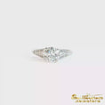 Load and play video in Gallery viewer, Platinum Vintage Diamond Split-Shank Ring
