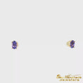Load and play video in Gallery viewer, 14K Yellow Gold Tanzanite Stud Earrings
