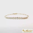 Load and play video in Gallery viewer, 14K Yellow Gold Paperclip Diamond Chain Bracelet
