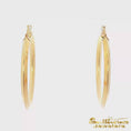 Load and play video in Gallery viewer, 18K Yellow Gold Wedge Hoop Earrings
