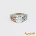 Load and play video in Gallery viewer, 18K White Gold Radiant Cut Antique Engagement Ring

