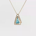 Load and play video in Gallery viewer, 14K Yellow Gold Swiss Topaz Trillion Pendant
