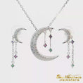 Load and play video in Gallery viewer, Sterling Silver Moon Necklace & Earrings- Women of the Space Coast
