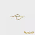 Load and play video in Gallery viewer, 14K Yellow Gold Wave Band Ring with Natural Diamonds
