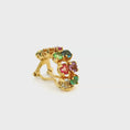 Load and play video in Gallery viewer, 18K Yellow Gold Multi-Color Gemstone Ear Cuff
