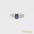Load and play video in Gallery viewer, 14K White Gold Blue/Purple Sapphire Ring
