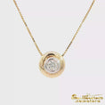 Load and play video in Gallery viewer, 14K Two-Tone Slide Bezel Diamond Pendant
