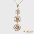 Load and play video in Gallery viewer, 14K Yellow Gold Triple Tier Diamond Pendant
