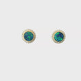 Load and play video in Gallery viewer, 14K Yellow Gold Boulder Opal Stud Earrings
