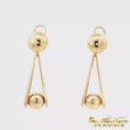 Load and play video in Gallery viewer, 14K Yellow Gold Omega Dangle Earrings
