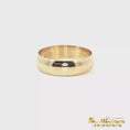 Load and play video in Gallery viewer, 14K Yellow Gold Wedding Band
