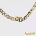 Load and play video in Gallery viewer, 18K Two Tone Diamond-Accented Gold Cuban Chain
