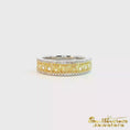 Load and play video in Gallery viewer, 18K Two-Tone Yellow Diamond Band
