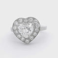 Load and play video in Gallery viewer, Platinum Gold Heart-Shaped Diamond Ring
