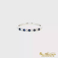 Load and play video in Gallery viewer, 14K White Gold Sapphire and Diamond Ring
