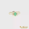Load and play video in Gallery viewer, 14K Yellow Gold Emerald Swirl Ring
