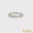 Load and play video in Gallery viewer, 14K White Gold Gabriel & Co Diamond Anniversary Ring
