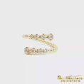 Load and play video in Gallery viewer, 14K Yellow Gold Diamond Flexible Bypass Ring

