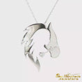 Load and play video in Gallery viewer, Sterling Silver/ Gold-Plated Relentless Equestrian Foundation Pendant with Diamonds
