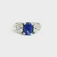 Load and play video in Gallery viewer, 14K White Gold Sapphire and Diamond Ring

