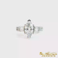 Load and play video in Gallery viewer, Platinum Lab-Grown Marquise Diamond Custom Ring
