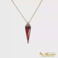 Load and play video in Gallery viewer, 14K Yellow Gold Trillion Cut Garnet Pendant
