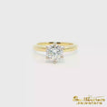 Load and play video in Gallery viewer, 14K Yellow Gold Decagon Solitaire Engagement Ring
